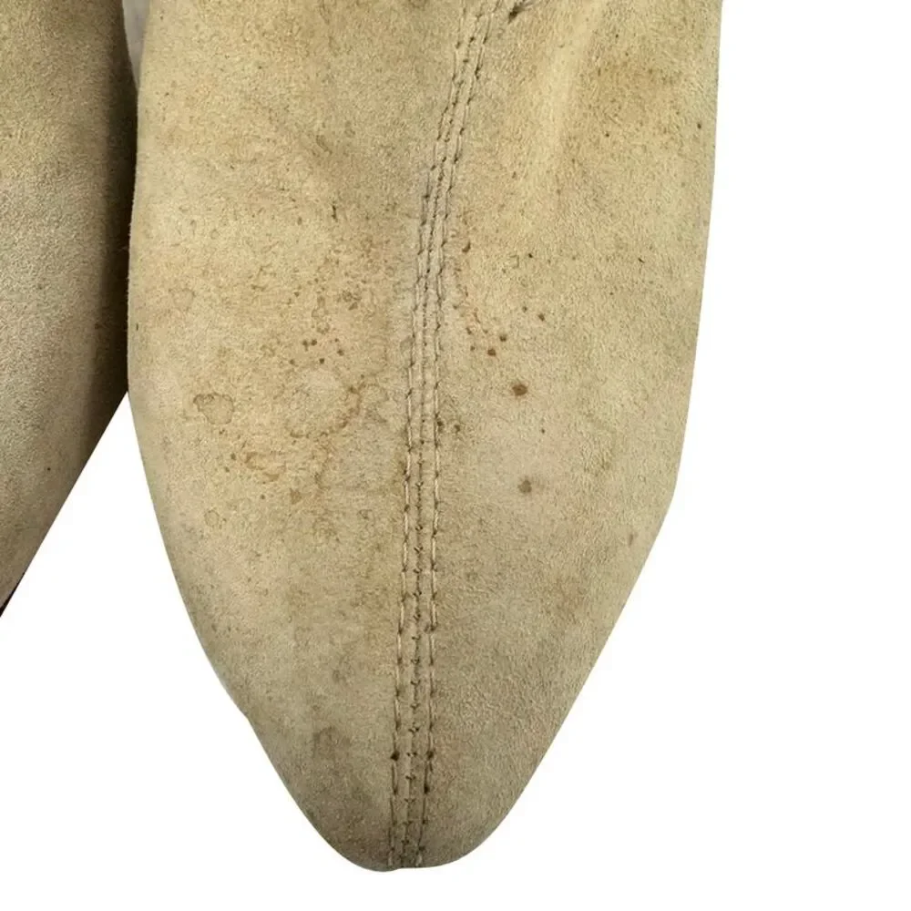 Giuseppe Zanotti Wedge Ankle Boots in Beige Suede